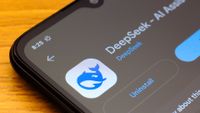 DeepSeek logo displayed on a smartphone screen