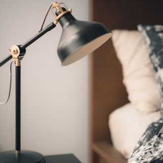 black colour bedside lamp