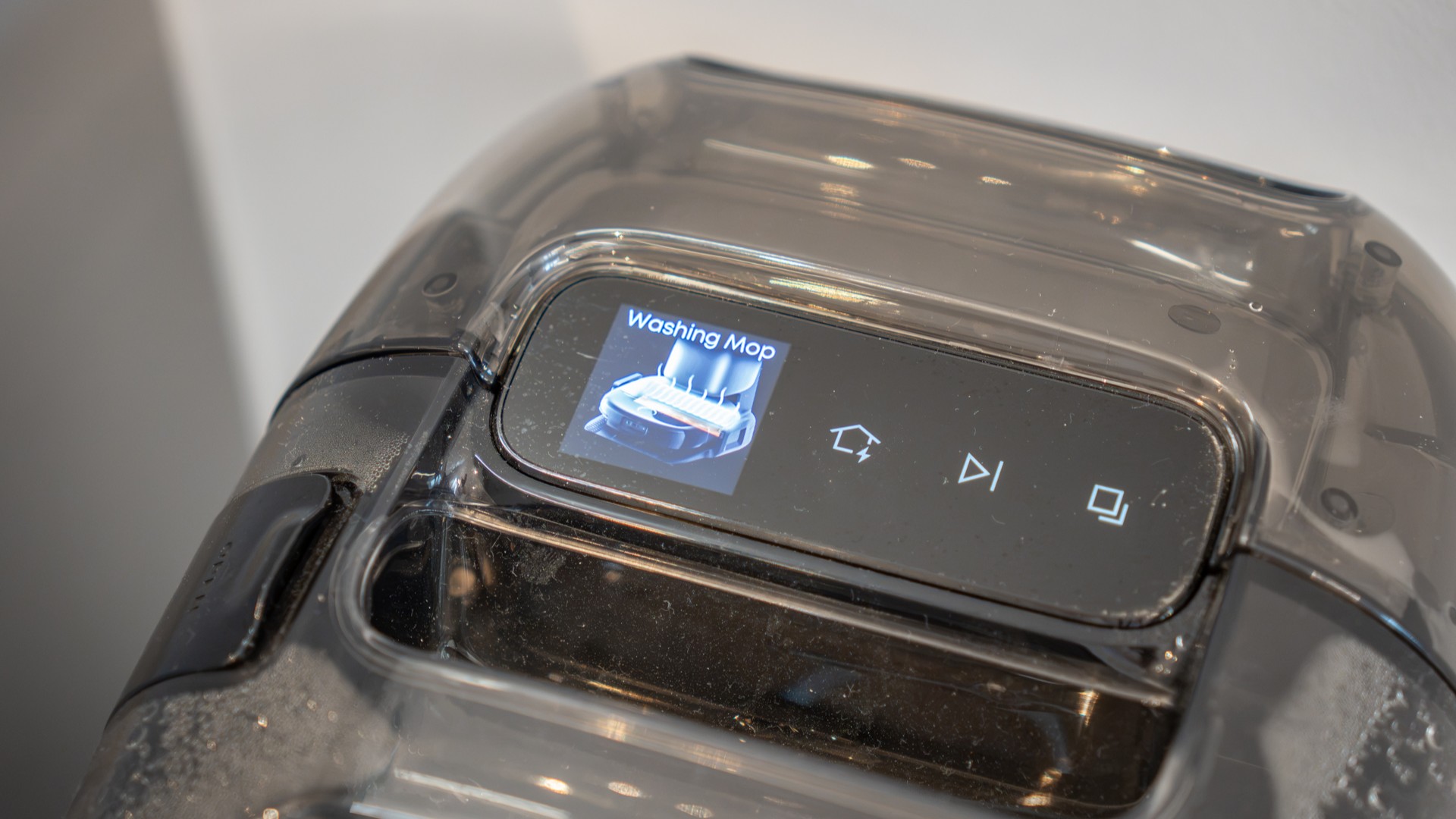 Eufy Omni S2 robot vacuum dock screen