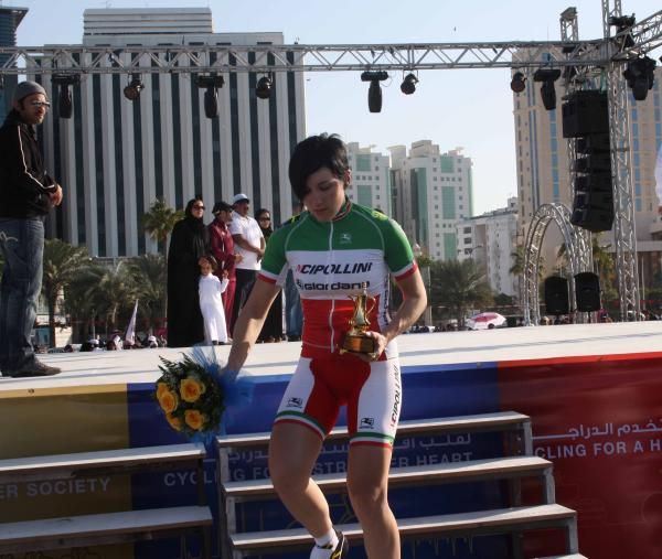 Monia Baccaille (MCipollini-Giordana) took the stage.
