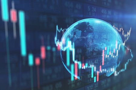 stock chart candlesticks show no direction