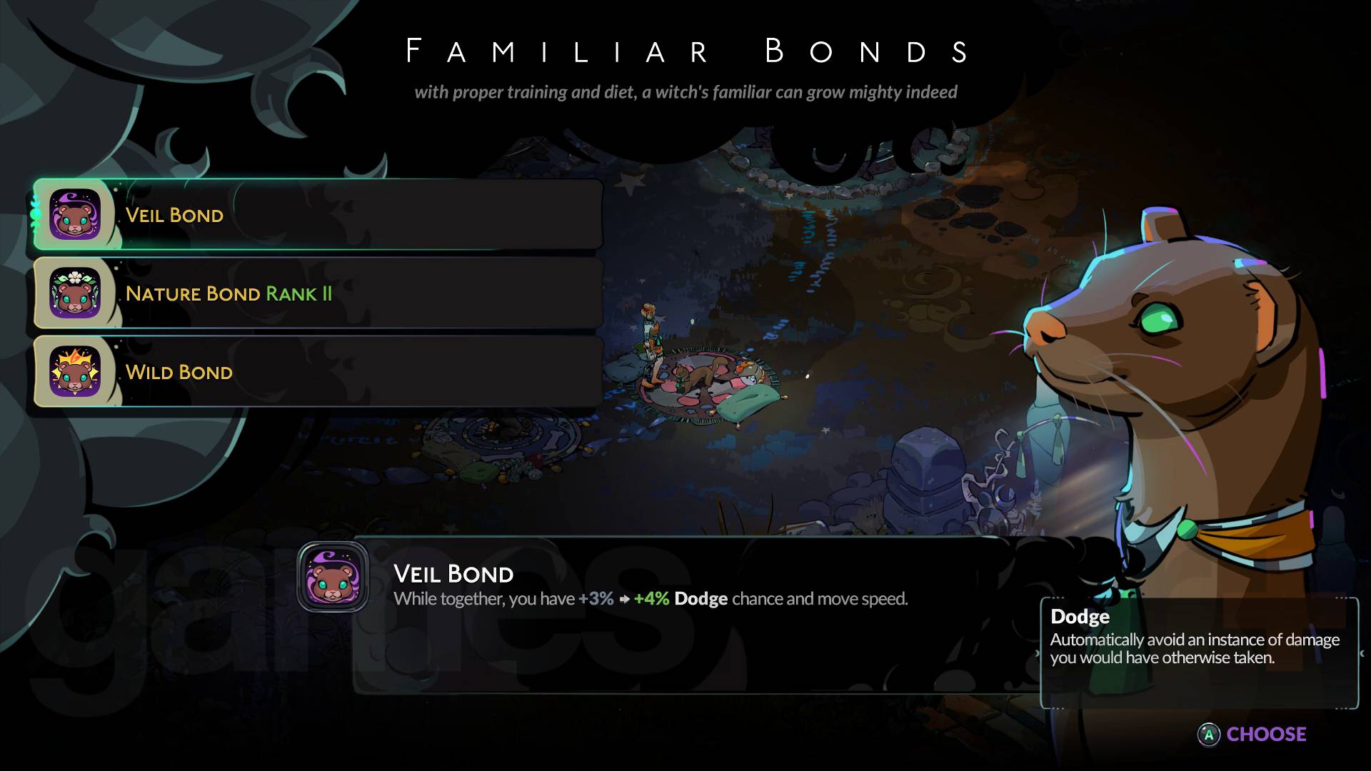 Hades 2 Familiars Gale upgrades