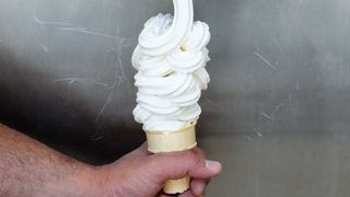 Ice cream being poured