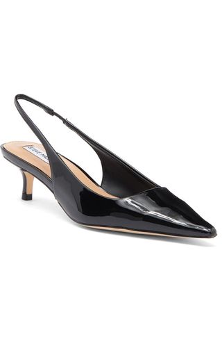 Kari Pointed Toe Kitten Heel Slingback Pump