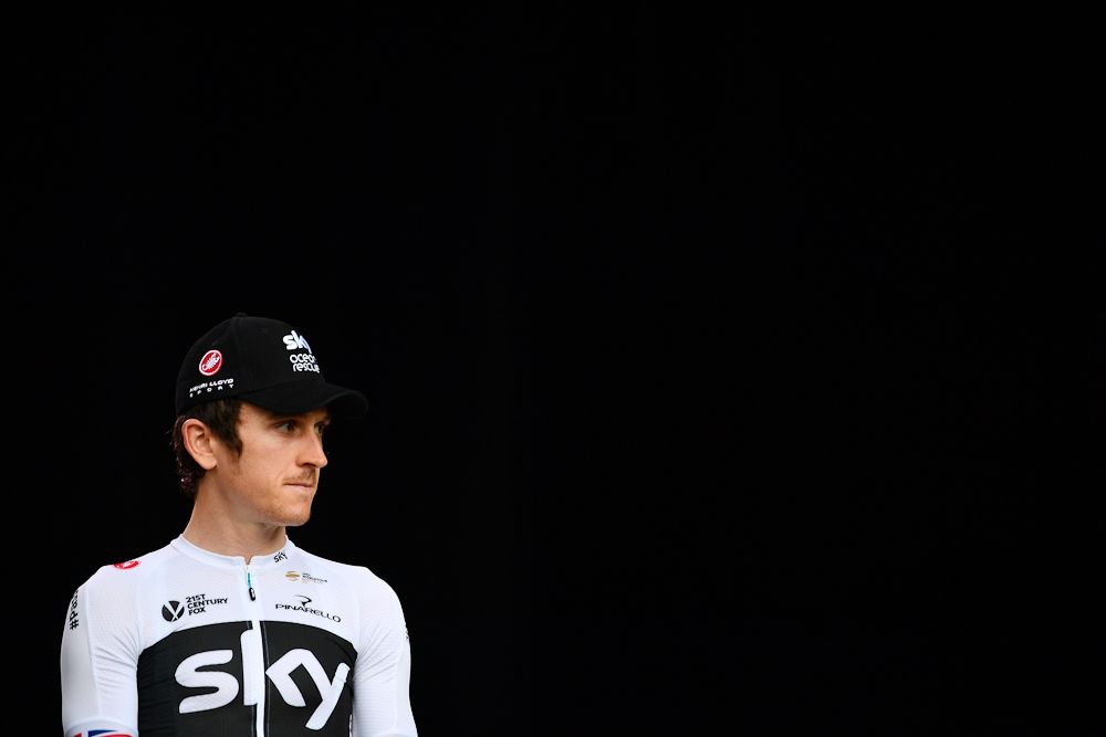 Geraint Thomas in the spotlight at the 2018 Tour de France team presentation