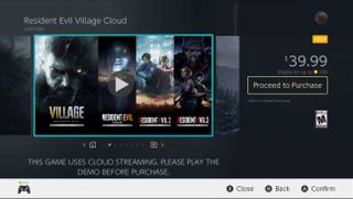 Resident Evil Village Cloud version on Switch Proceed to Purchase