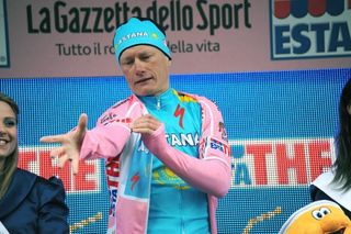 Alexandre Vinokourov (Astana) had looked pretty miserable in the last 50km, but he'd turned a healthy shade of pink just after the stage