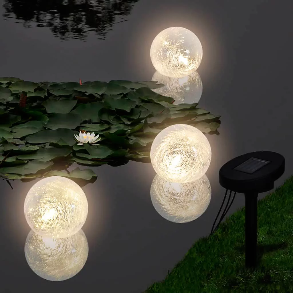 Solar Bowl 3 Led Floating Ball Light For Pond Swimming Pool Garden Lamps