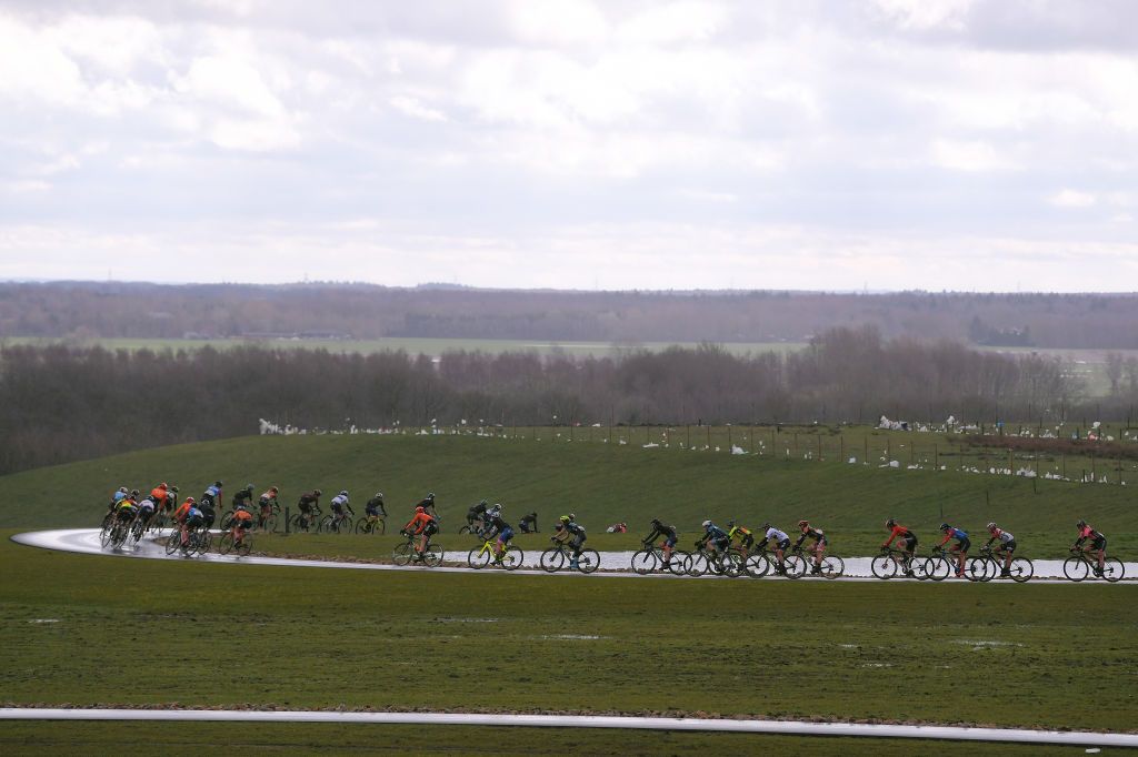 It was a grey and wet day for the riders