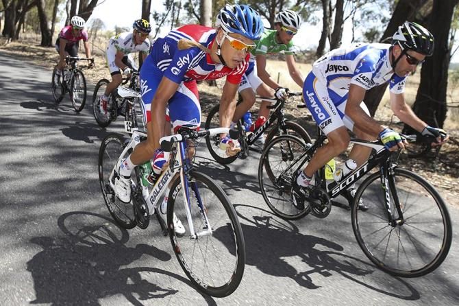 Richard Lang riding in the GB colours.