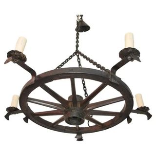 wagon wheel chandelier