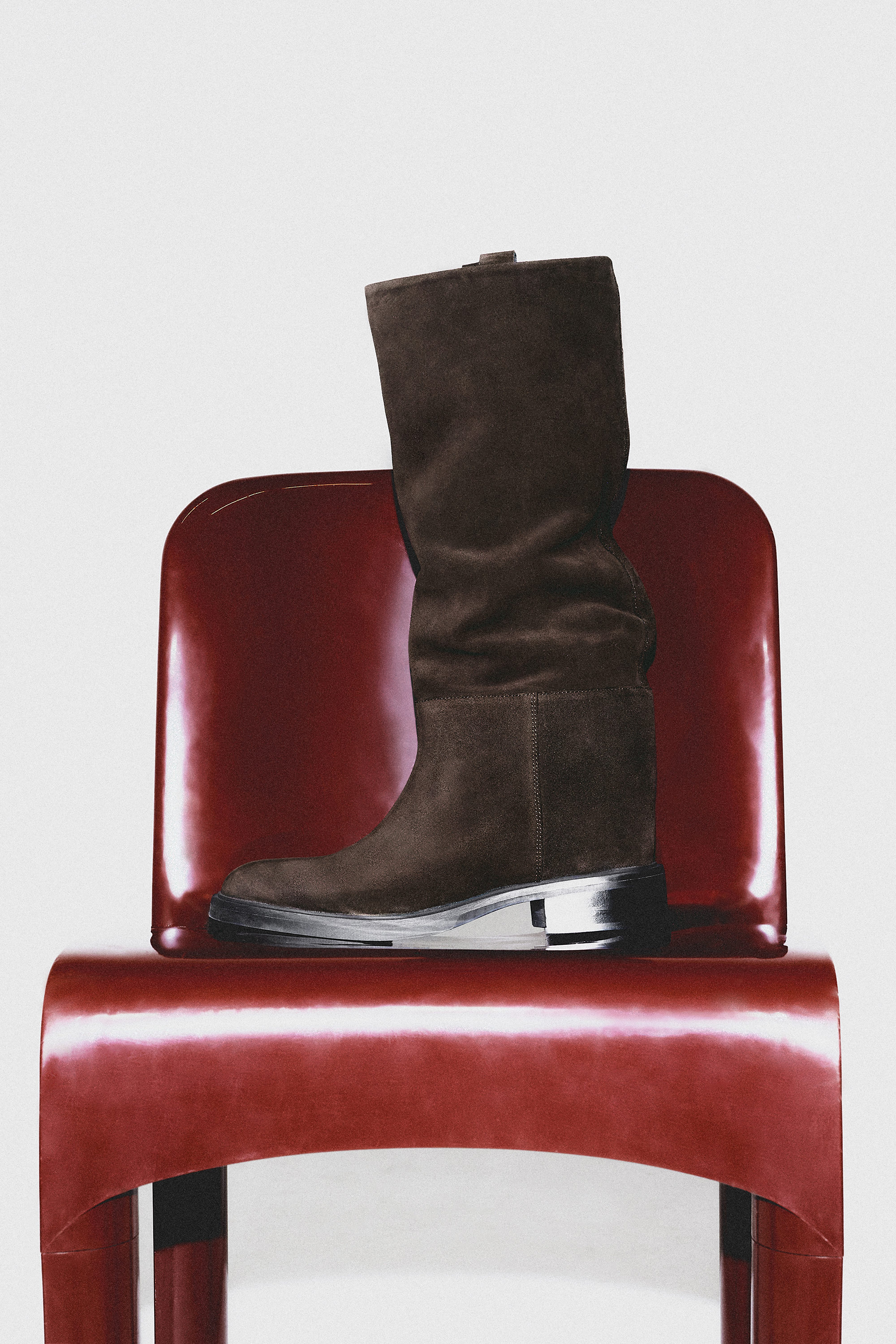 Suede Riding Boots
