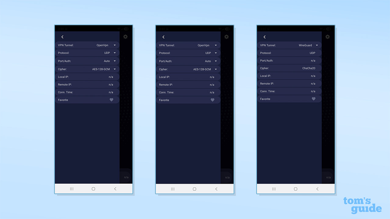 TorGuard VPN protocol options