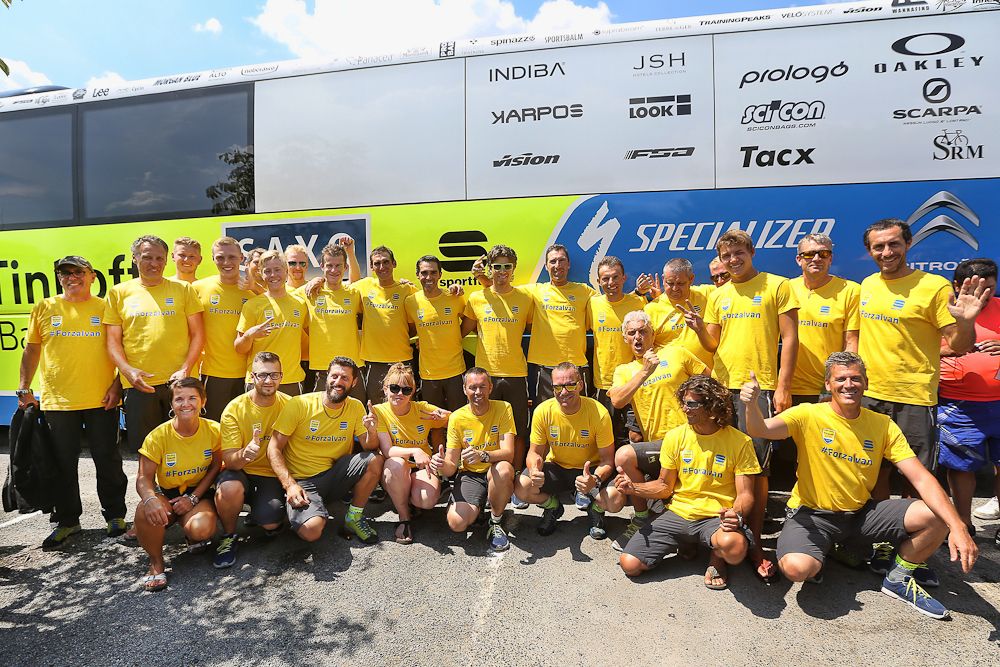 Tinkoff-Saxo riders and staff.