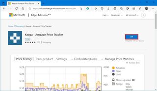 Keepa price history for Amazon