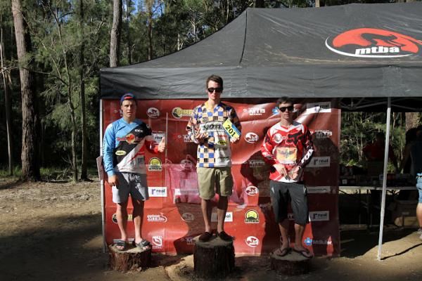 U19 podium: Joey Vejvoda, Connor Fearon, Tom Crimmins