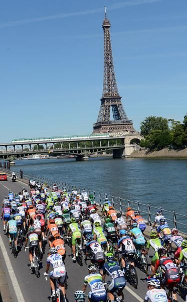 The Eiffel Tower is a welcome sight for the Tour de France peloton.