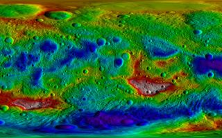 Topography Map Asteroid Vesta space wallpaper