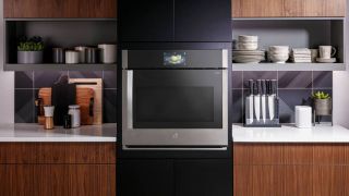 Lifestyle image of a GE Appliances wall oven
