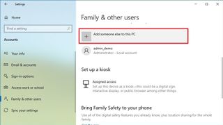 Create Windows 10 local account