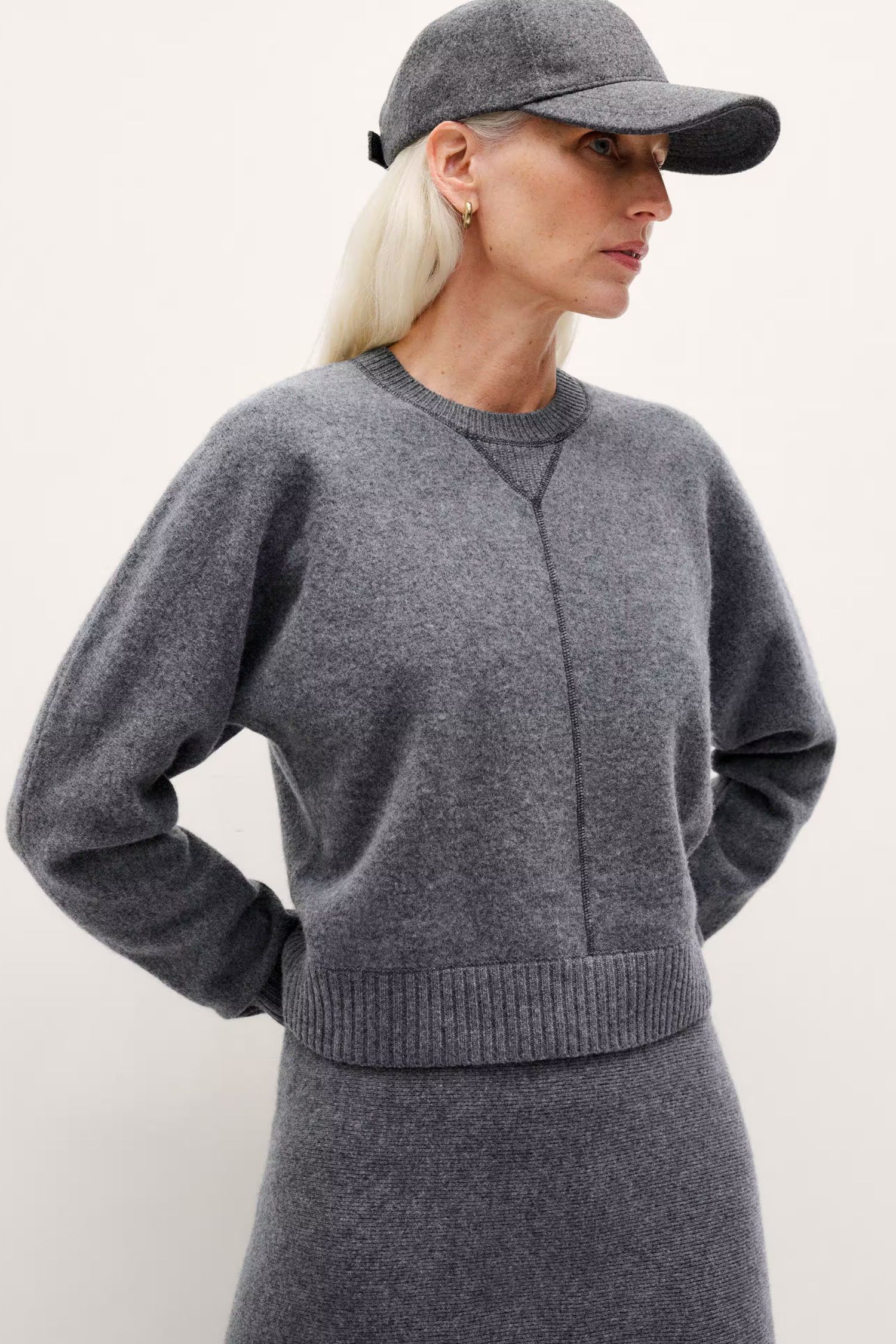 Felted Knit Sweatshirt