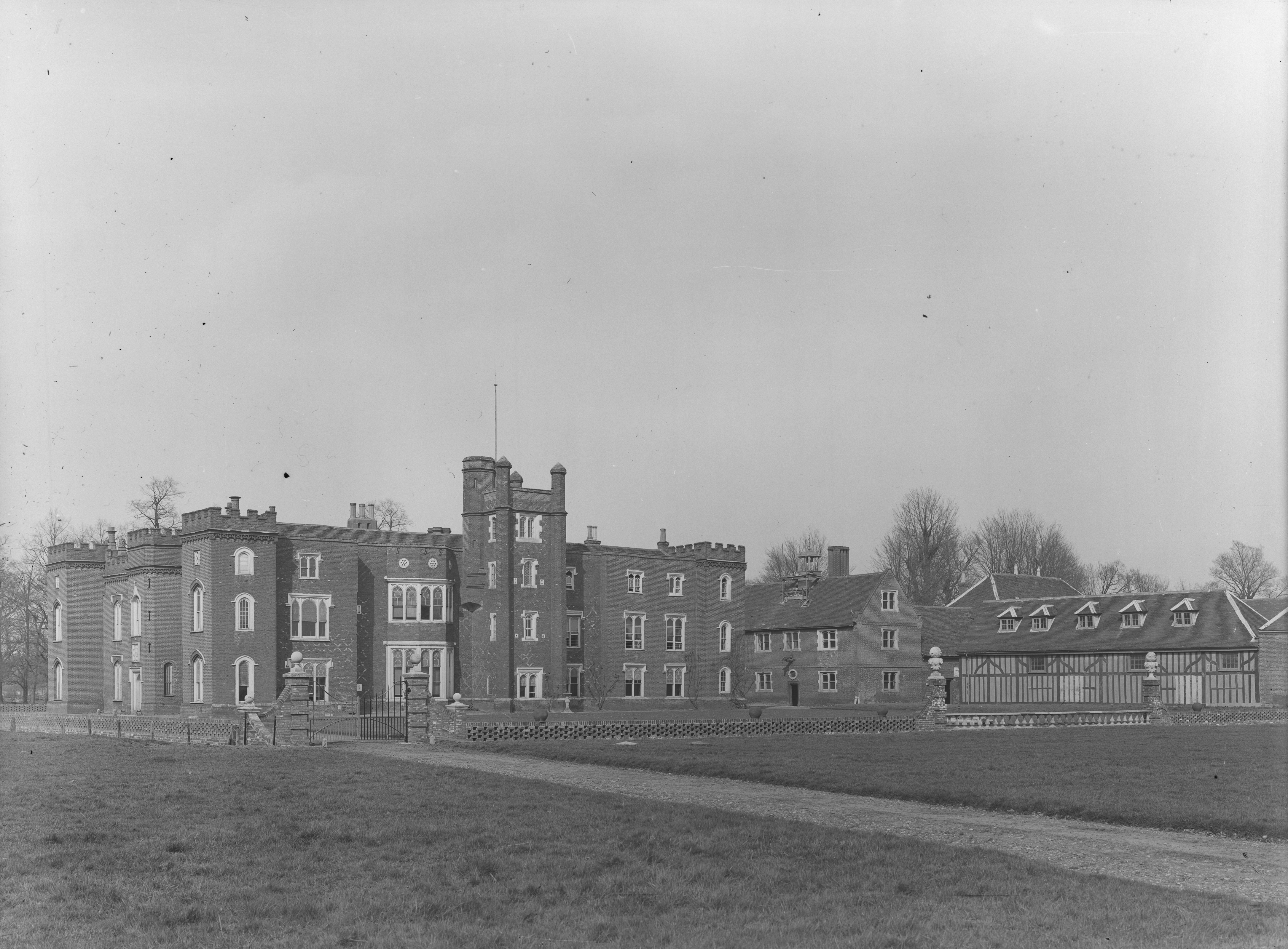 Black and white images of Belhus house in Essex