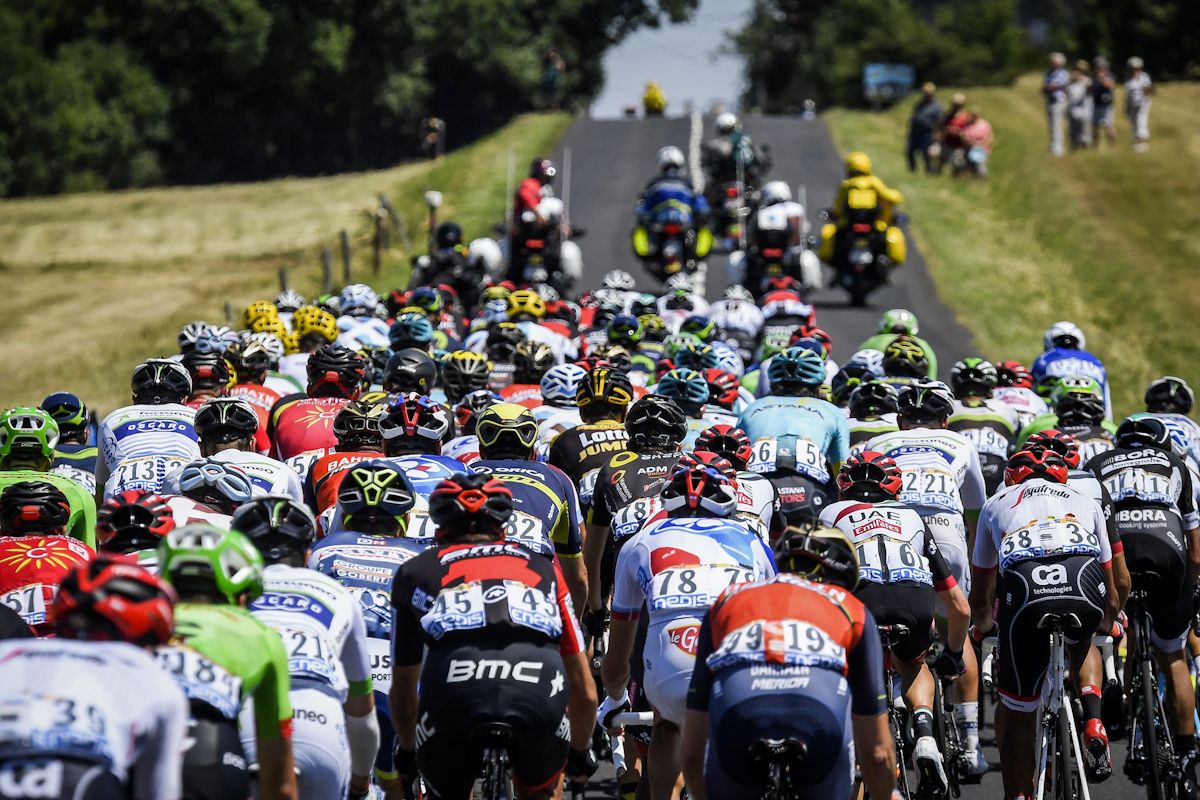The peloton in action during stage 16 at the Tour de France