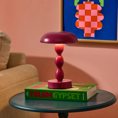 Dusk Kirsty bobbin lamp in plum.