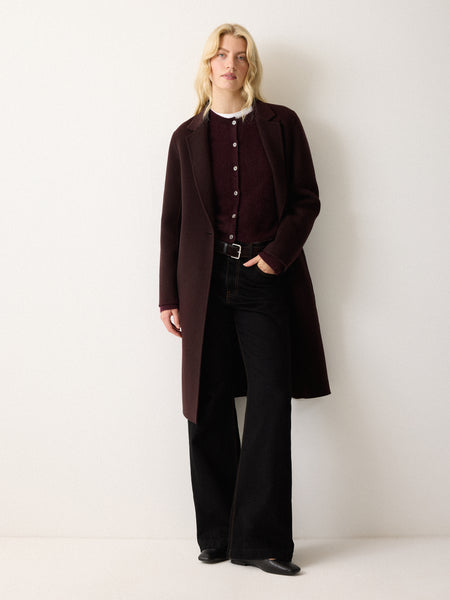 Double Faced Tailored Coat | Brown