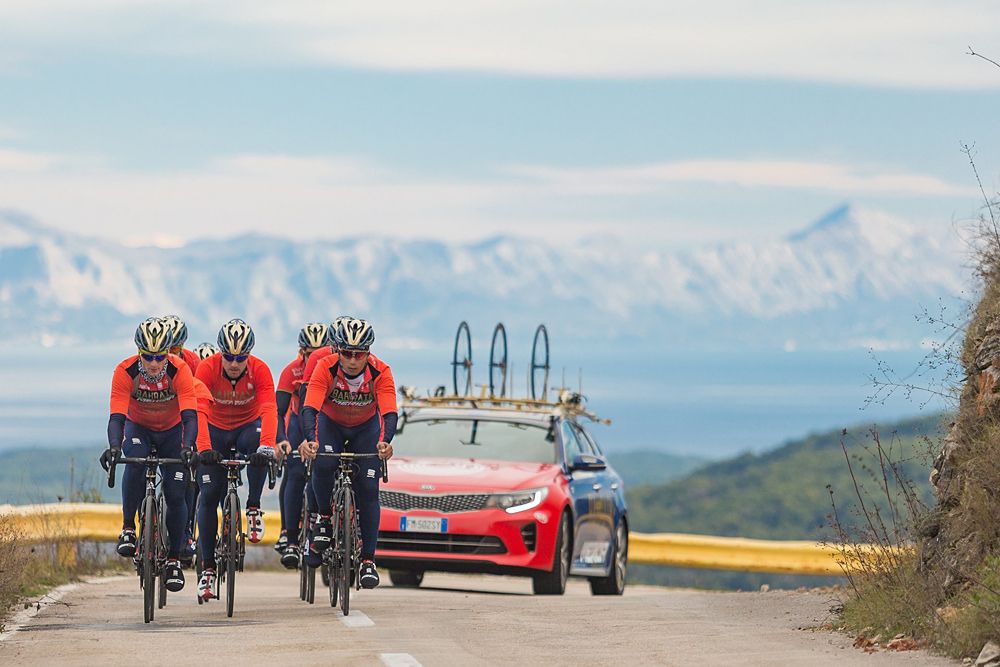 Bahrain-Merida out for a training ride