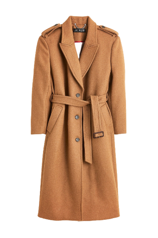 J.Crew Wrap Trench Coat in Italian Double-Faced Wool Blend 