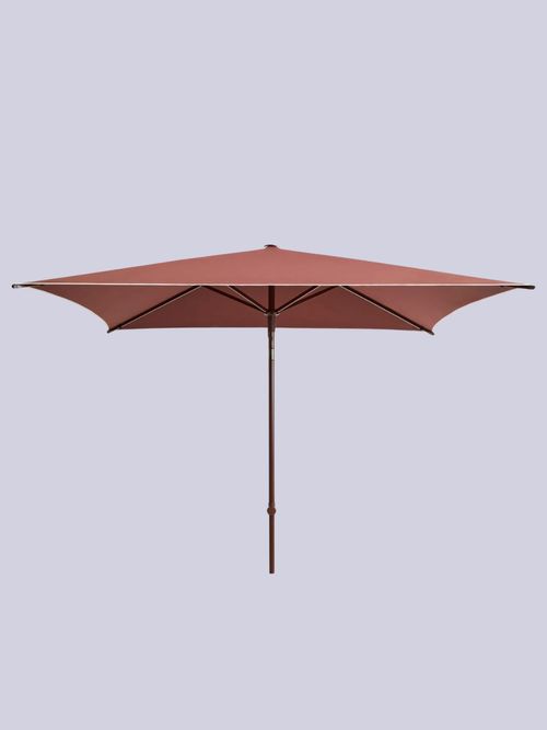HAY Terrazza Square Parasol in Off White-Burgundy