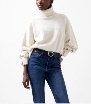 Image of cream turtleneck jumper