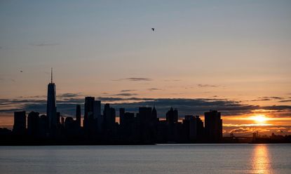 New York skyline.