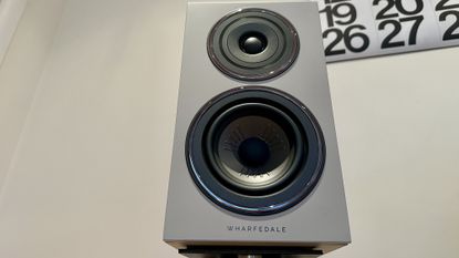The Wharfedale Diamond 12.1i speaker in slate gray