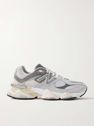 9060 Nubuck-Trimmed Suede and Mesh Sneakers