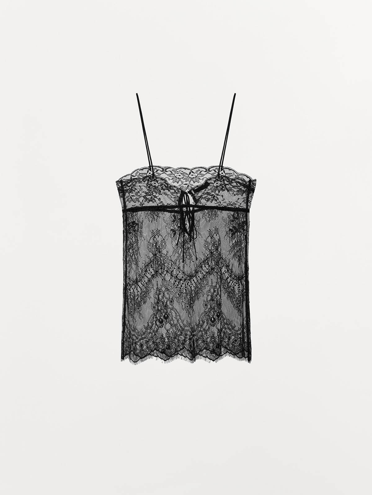 zara, Pleated Lace Top