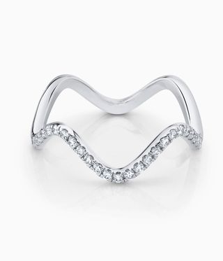Silver curvy eternity ring