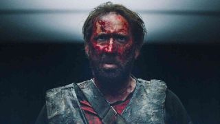 Nicolas Cage covered in blood in the movie Mandy