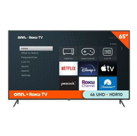 12. onn. 65" Class 4K UHD smart Roku TV: $298 at Walmart