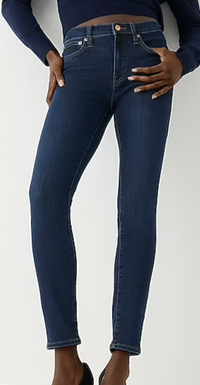 9" mid-rise toothpick jean in Point Lake wash, $128 | J. Crew