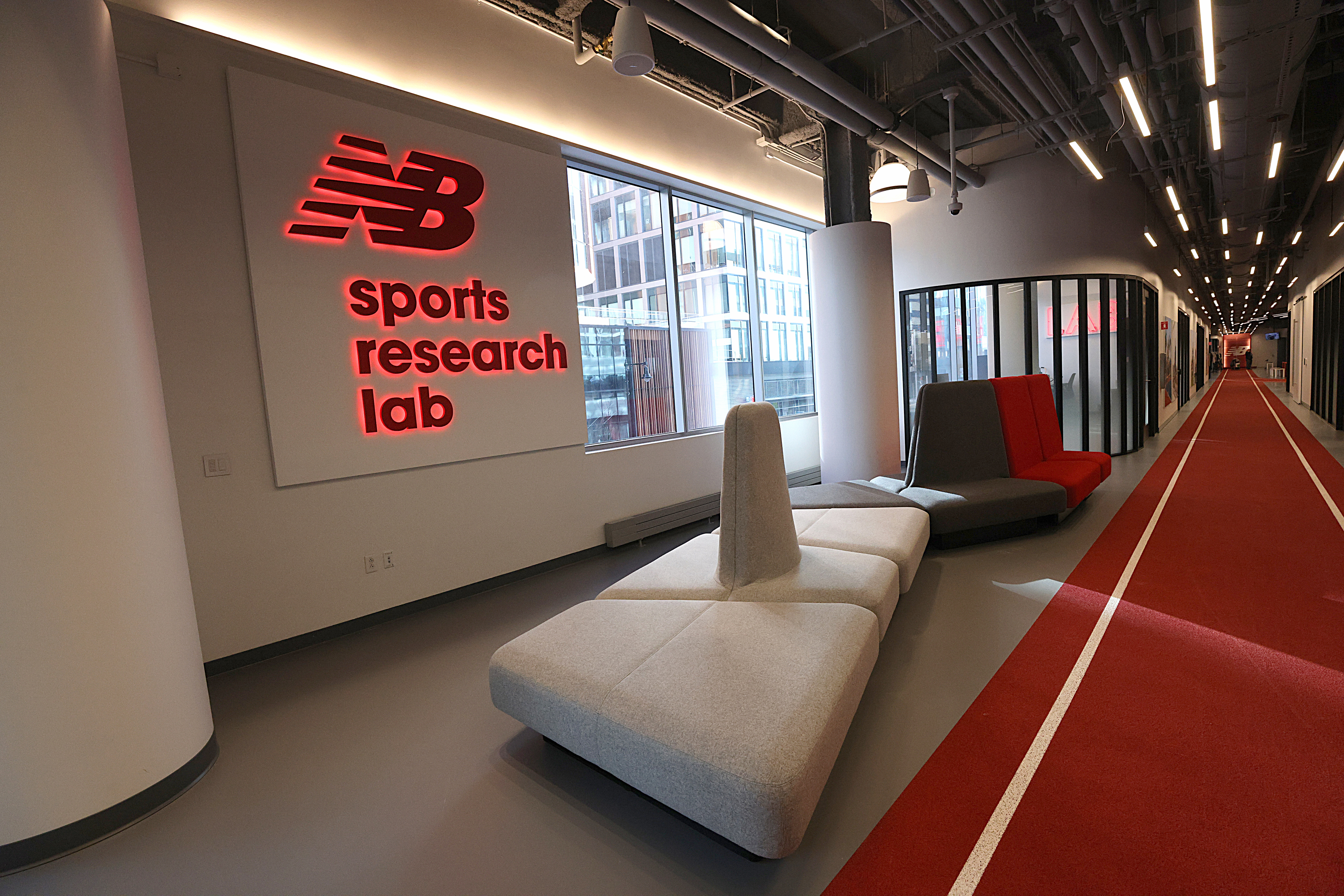 Boston, MA - February 13: The Sports Research Lab at the New Balance Track on February 13, 2026. (Photo by Suzanne Kreiter/The Boston Globe via Getty Images)