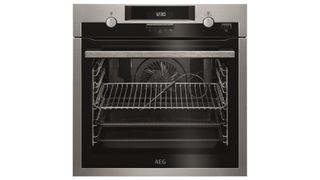 AEG Steambake oven on white background