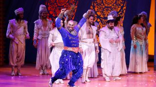 NEW YORK, NEW YORK - FEBRUARY 21: Michael James Scott attends "Aladdin" Broadway curtain call at New Amsterdam Theatre on February 21, 2019 in New York City.