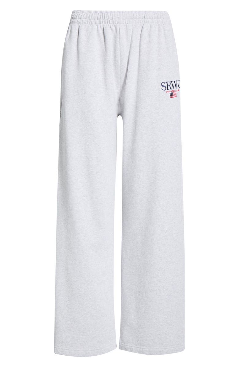 Nautical Embroidery Wide Leg Sweat Pants