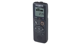 Olympus VN-541PC review: the digital voice recorder photographed from the side