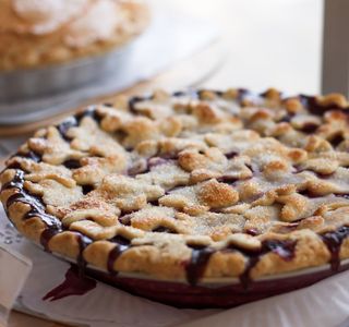 home-made blueberry pie