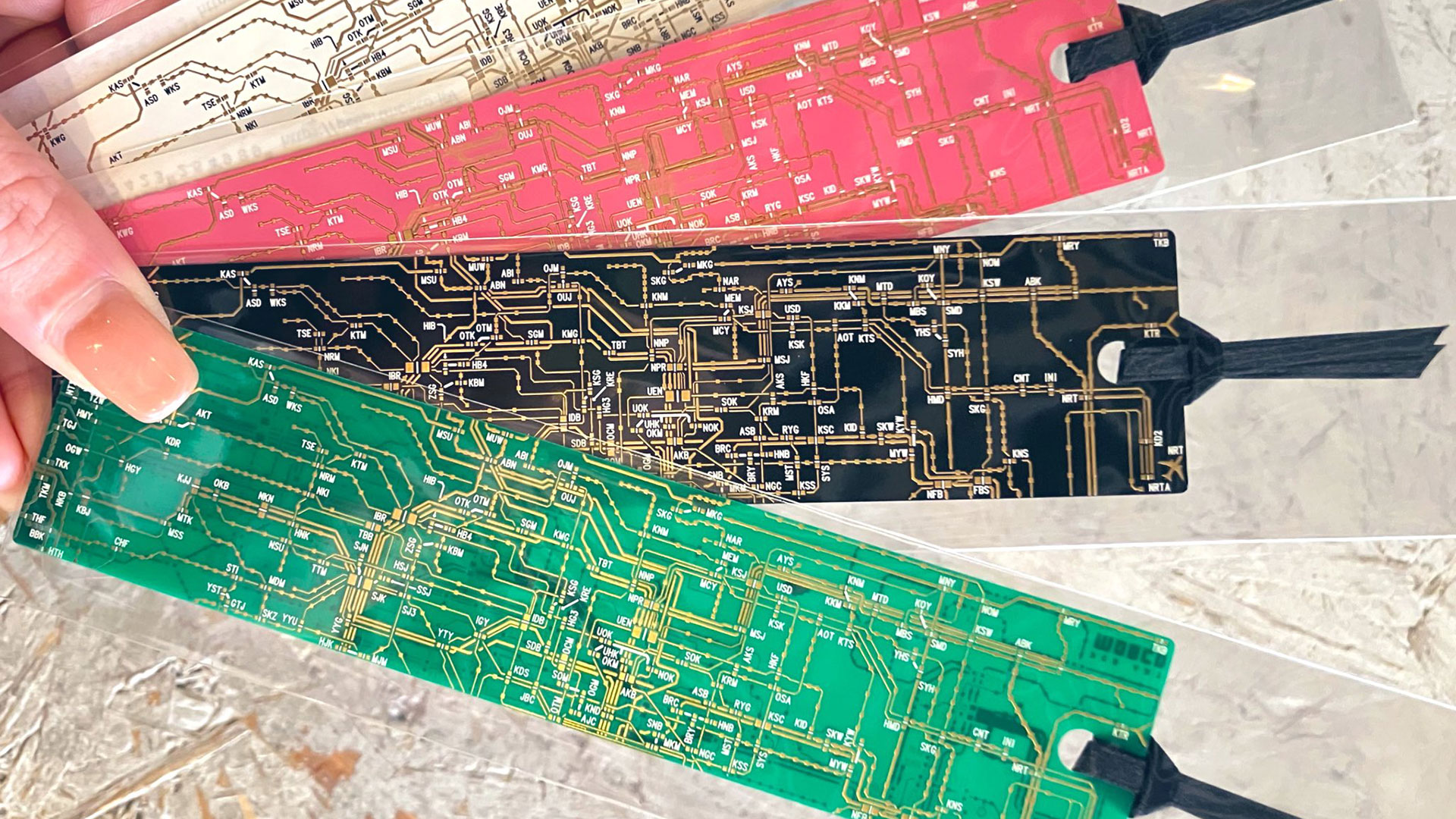 PCB-a-like bookmark designs
