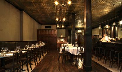 Bar inside view with wooden interiors