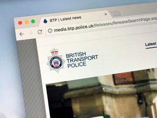 The news section on the British Transport Police's website
